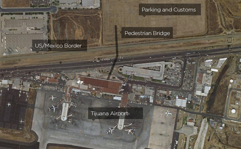 Illustration for article titled A New Bridge Will Let You Walk From San Diego to the Tijuana Airport